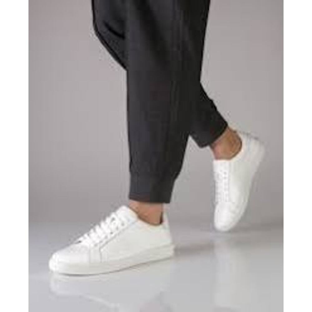 Marcoliani Milano 45 / US 11 Men's White Pebbled Leather Luxury Italian Sneaker